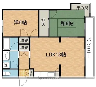 ライブタウン芳川【E-1号室】の間取り