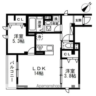 GRAND MAISON NISHICHIBA【2階】の間取り