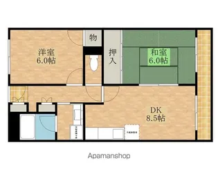 ドミール岸田【302号室】の間取り