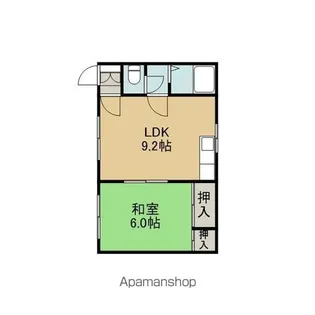 ファミール富丘【5号室】の間取り