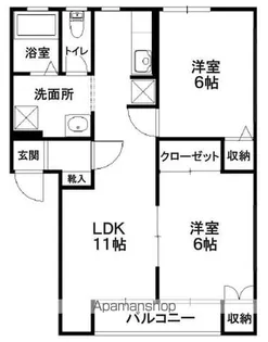 ルシアA【102号室】の間取り
