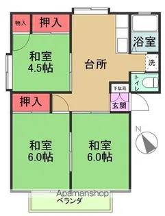 すみれコーポ【202号室】の間取り