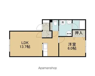 北海道苫小牧市末広町1丁目【アパート】の間取り