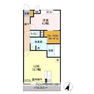 SUNーHEIM(サンーハイム)【2階】の間取り