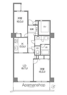 磯子台スカイマンション【2階】の間取り