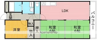松嶌マンション西緑が丘【2階】の間取り