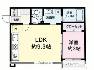 Delica古賀【1階】の間取り