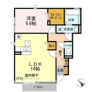 ラヴェスト・コート B【101号室】の間取り