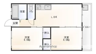 ユーアイハイツ【1階】の間取り