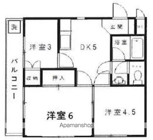 エステート渡辺【202号室】の間取り