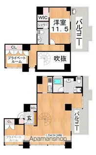 SHUNKI上本町【7階】の間取り
