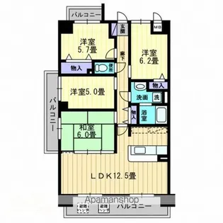 ルミナスMIZUHO京町【8階】の間取り