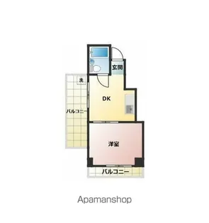 クレスト六高台【4階】の間取り