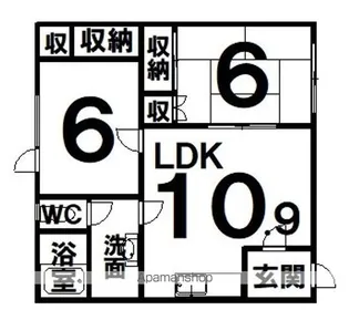 コーポ鶴ヶ岱【B号室】の間取り