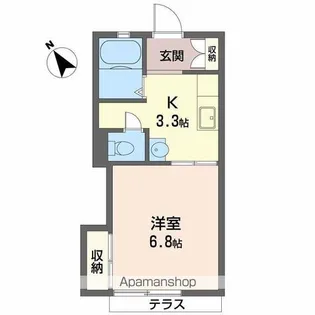 グリーンプラザ中町【B102号室】の間取り