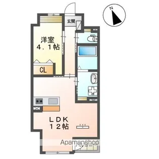 グラン クレール【308号室】の間取り