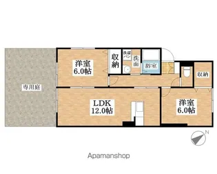 シャトル泉【1階】の間取り