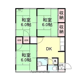 マンションなかむら【101号室】の間取り