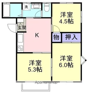 エクセレントパレスⅡ【D号室】の間取り