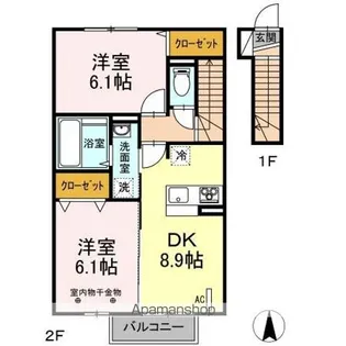 リーフガーデン EAST【2階】の間取り