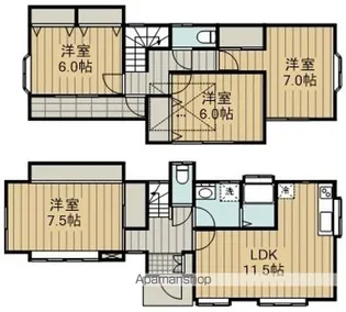 東京都青梅市末広町2丁目【一戸建】の間取り