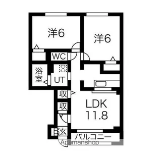 ベルタ6番館【102号室】の間取り