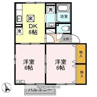 ドミール AB【B101号室】の間取り
