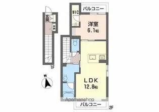 シャーメゾンクオレール【2階】の間取り