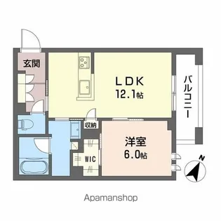 ルミエール勝【3階】の間取り