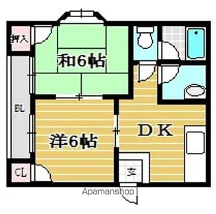 福岡県福岡市南区筑紫丘1丁目【アパート】の間取り