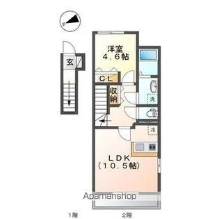 WAVE?K?【2階】の間取り