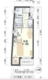 しゃとれ旭ヶ丘【201号室】の間取り