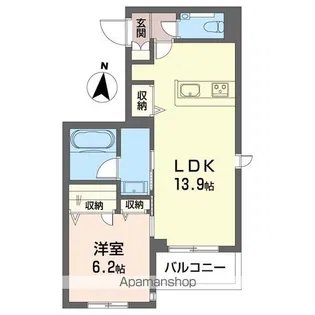 カイレアテラス【301号室】の間取り