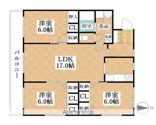 松崎パストラルコート【1階】の間取り