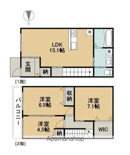 Chantea Ⅲ【1階】の間取り