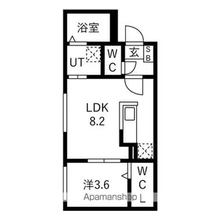SENA円山【4階】の間取り