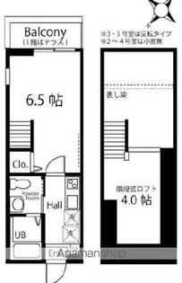 ハーミットクラブハウス峰岡Ⅲ【202号室】の間取り
