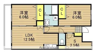 グランドゥールⅡ蕨NAGAI【3階】の間取り
