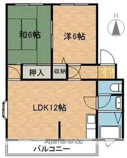 サンライフ桔梗AB【A202号室】の間取り