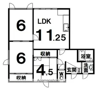 カーサドルチェ【D号室】の間取り