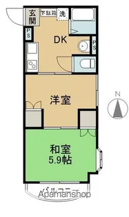 マルイブーゲンビリア【401号室】の間取り