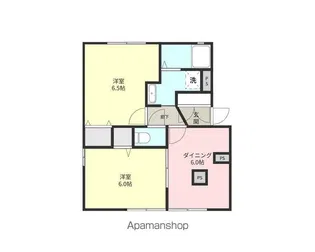 クリアコート宇城 B棟【206号室】の間取り