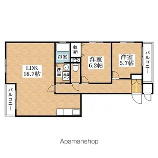 グレジデンス中道【3階】の間取り