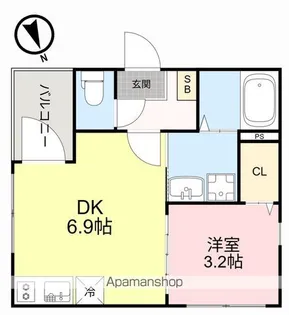 クレール ラフィネ【3階】の間取り