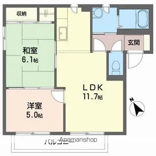 ベルデ カーサA【2階】の間取り