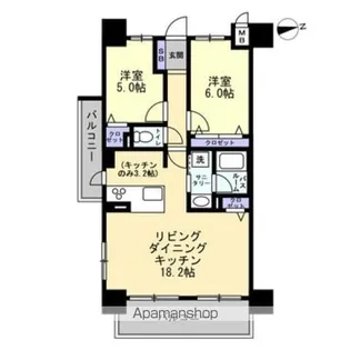 アルファライフ市駅南【901号室】の間取り