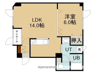 ハイツブルーウィロー1【201号室】の間取り