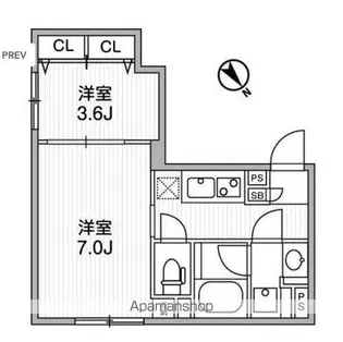 ラヴィエール滝野川【1階】の間取り