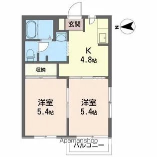カーサ・デ・フロール【2階】の間取り