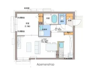 ドゥバン【102号室】の間取り